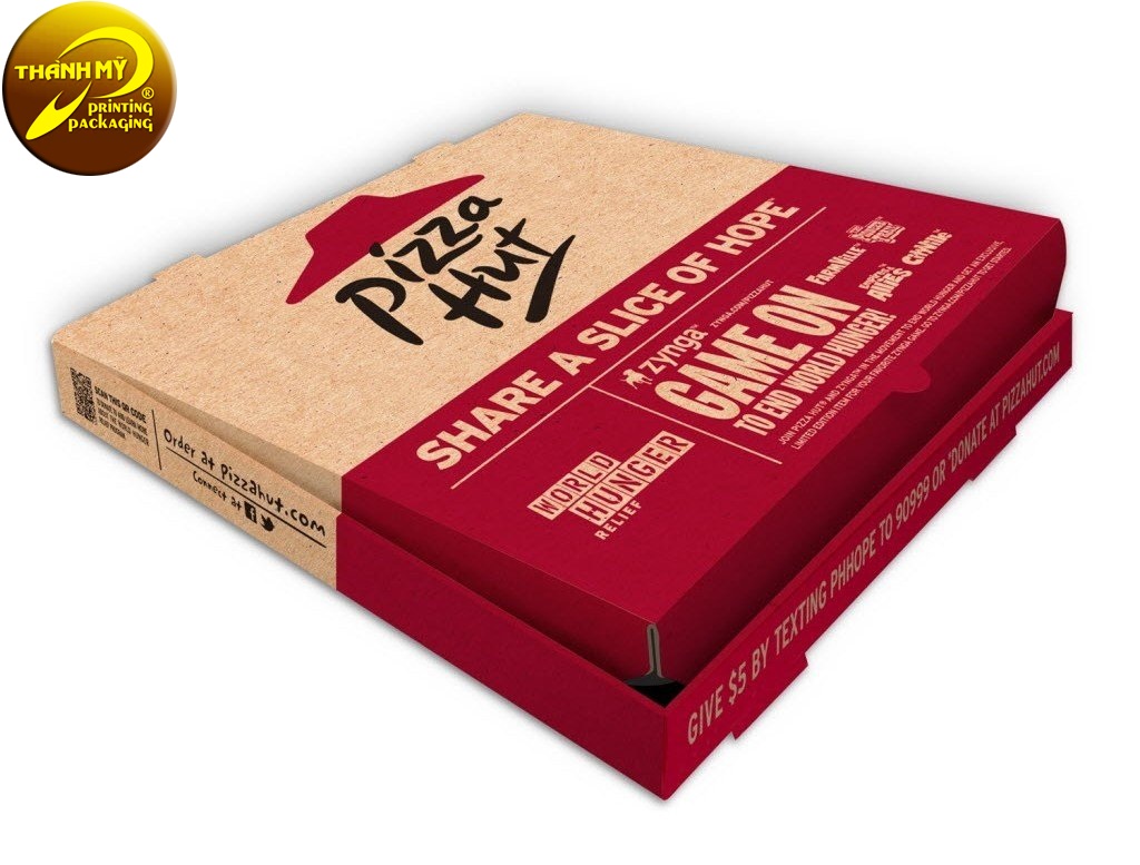 In hộp giấy đựng bánh pizza giá rẻ inthanhmy